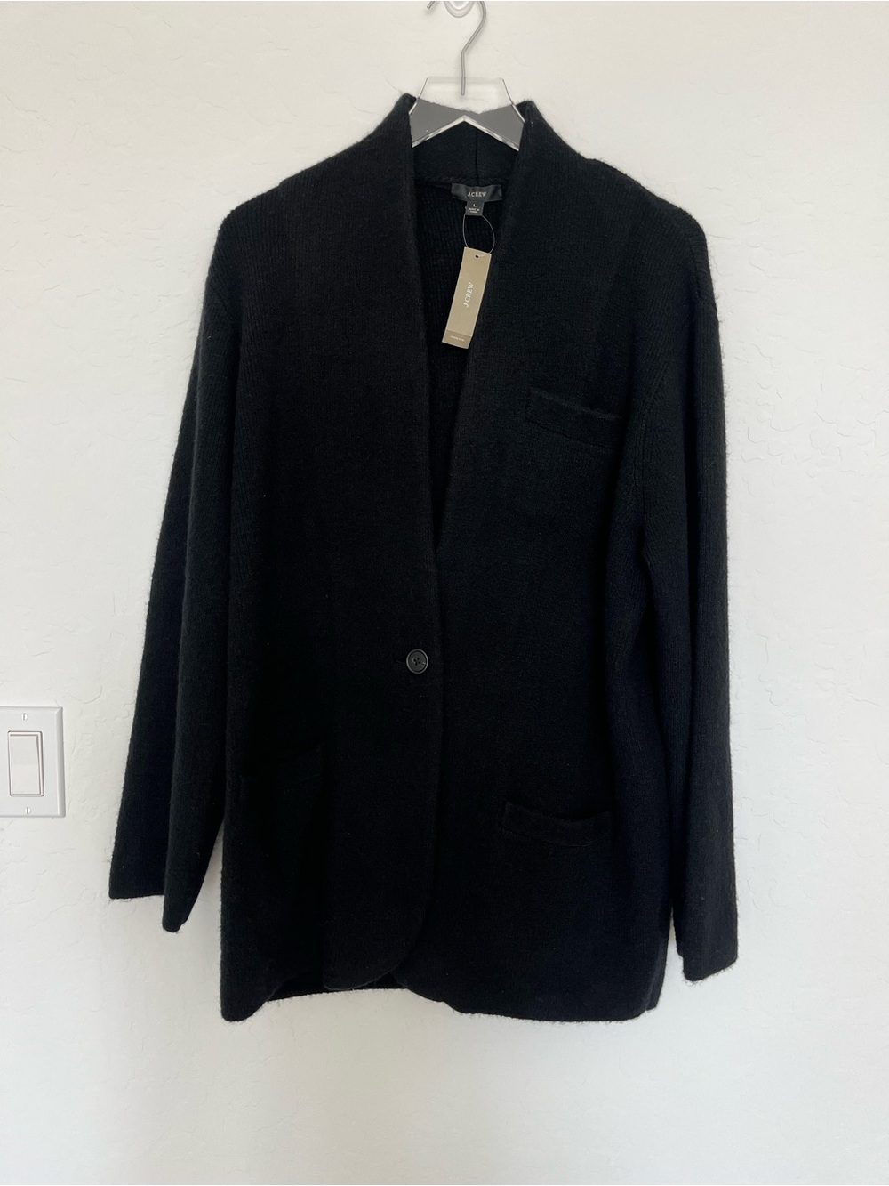 J. Crew Black Women's Wool Blend Cardigan Size Large New With Tags